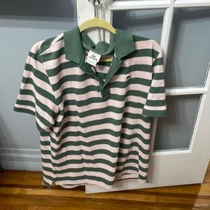 Lacoste green and pink polo size 6